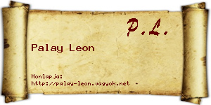 Palay Leon névjegykártya